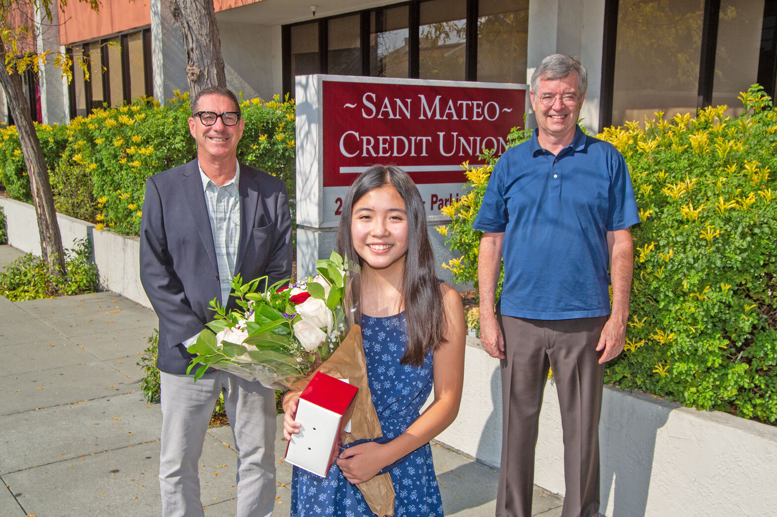 San Mateo Credit Union donation by Olivia Sze